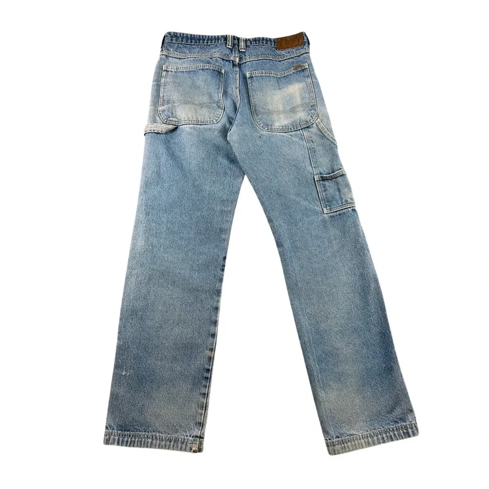 Smith's Workwear‎ Carpenter Jeans Men 31x32 Blue Denim Cotton Blend Hammer Loop